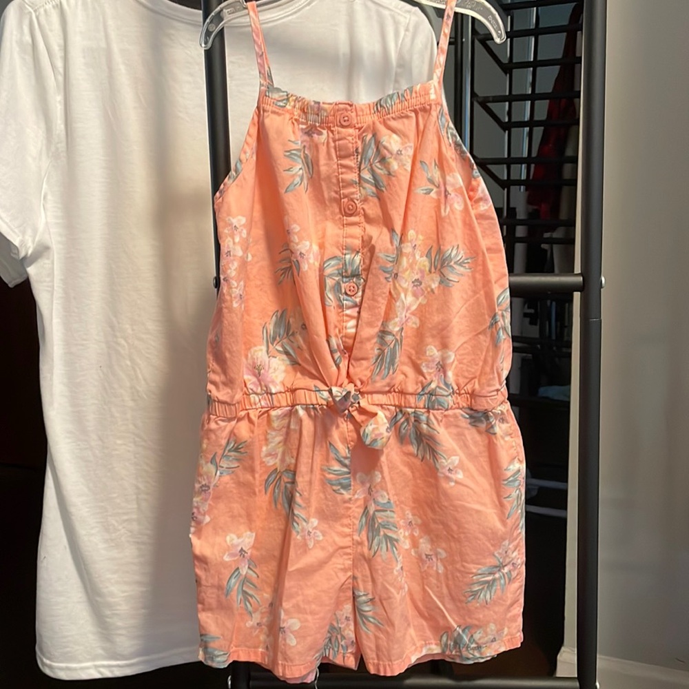 Oshkosh 5T Pink Floral Romper